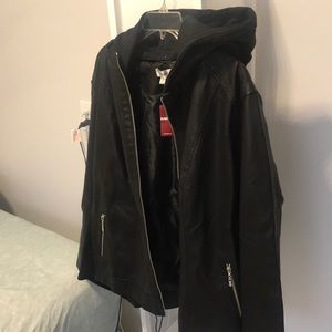 FAUX LEATHER JACKET PLUS SIZE